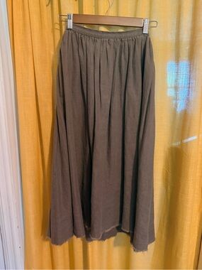 Ovate linen skirt READ